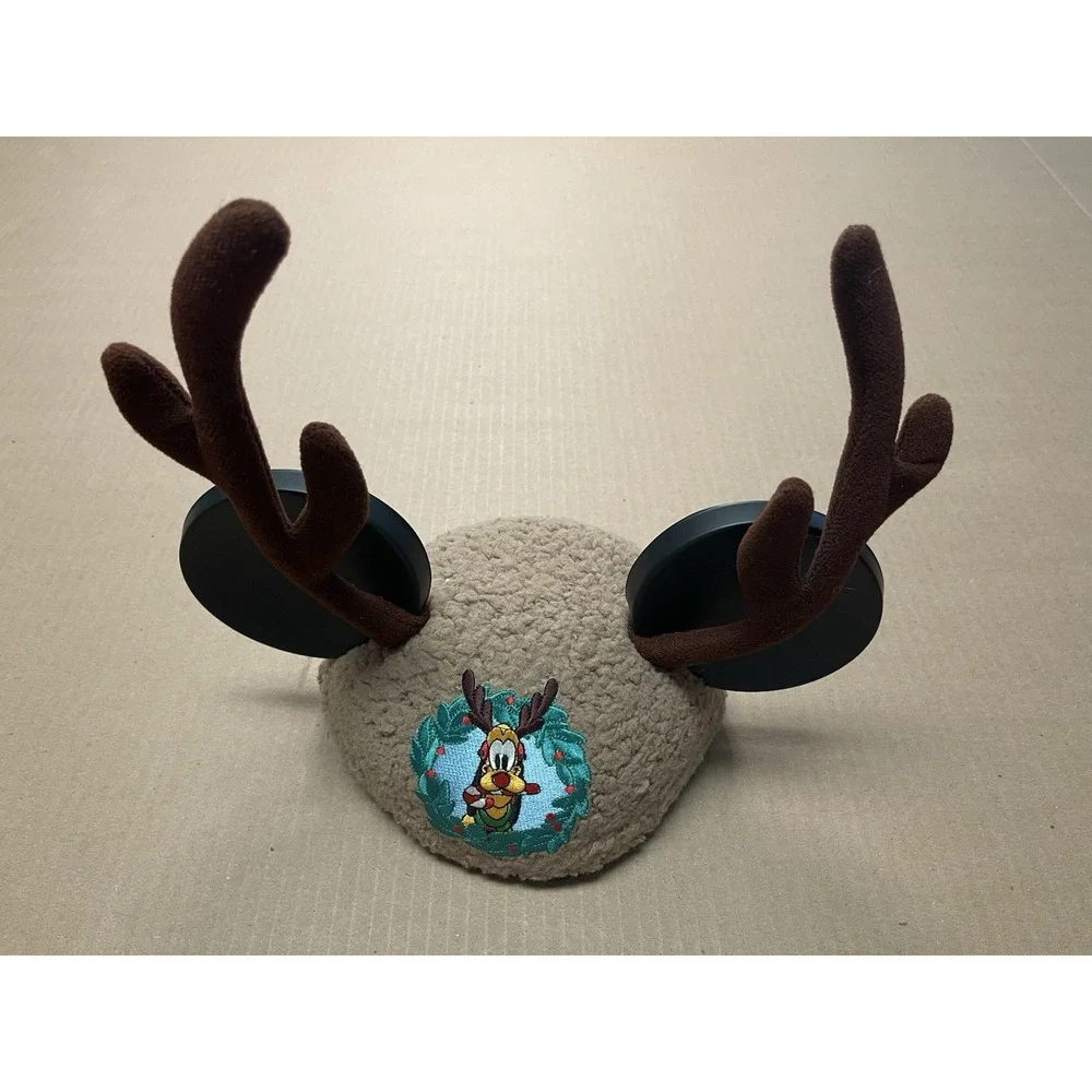 Disney Reinder Pluto Mickey Ears Holiday Theme Youth Size‎ [Rare]